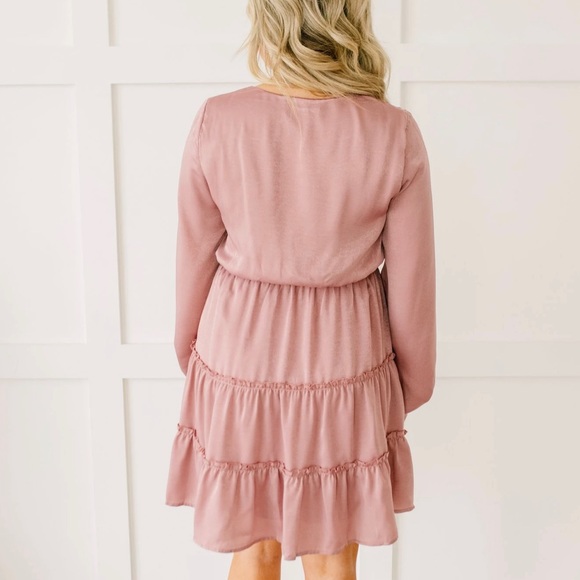 Pink Satin Dress - Picture 3 of 5